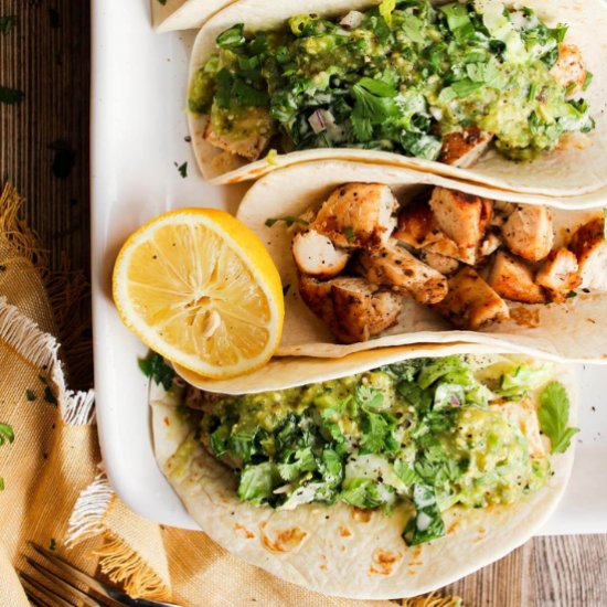 Chipotle Chicken Caesar Tacos