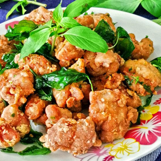 Popcorn chicken (Taiwanese style)