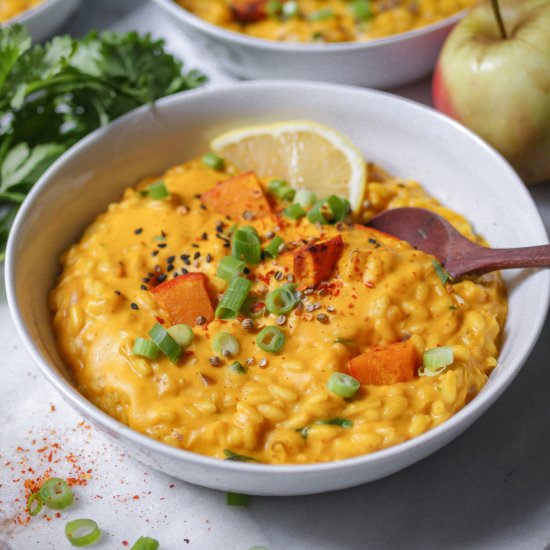 Creamy vegan Pumpkin Risotto