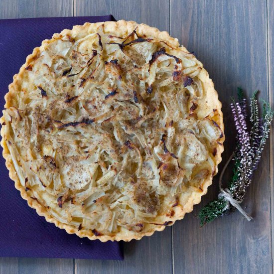 Quiche with fennel and anchovies