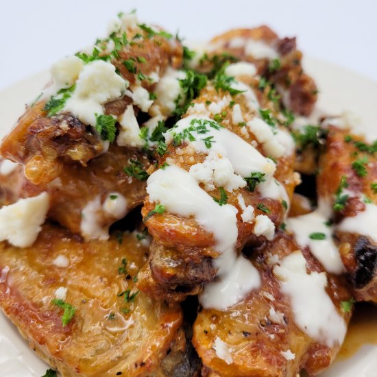 Hot Honey Air Fryer Chicken Wings