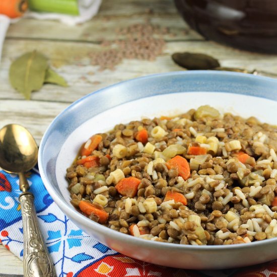 Italian Lentils with Rice