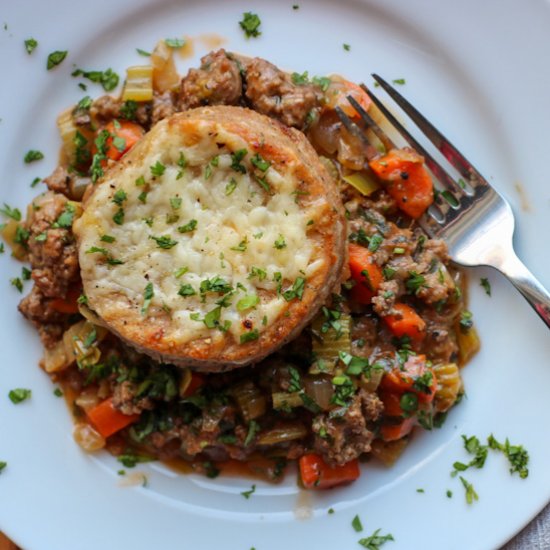 Beef Stew with Cheddar Dill Scones