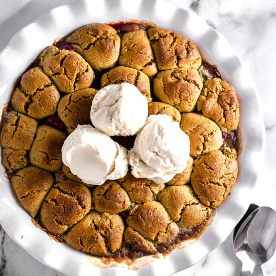 Peanut Butter and Jelly Cobbler