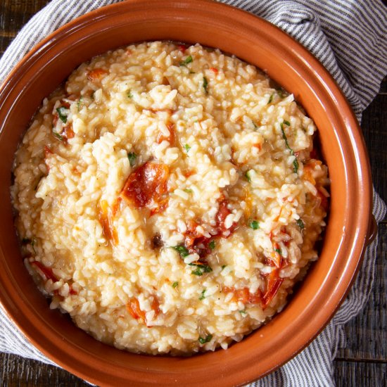 Instant Pot Risotto + Tomatoes