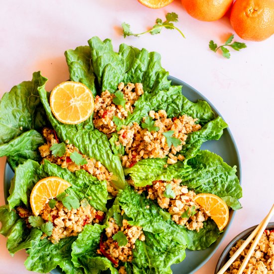 Clementine Chicken Lettuce Wraps