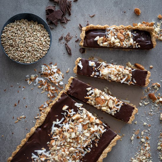 Dark Chocolate Almond Tart