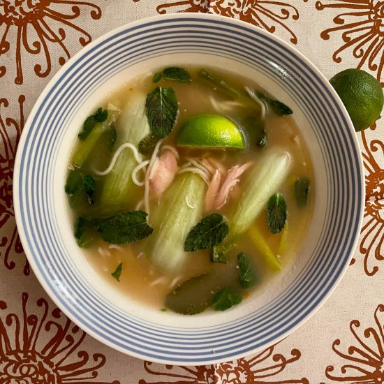 Healthy chicken pho recipe