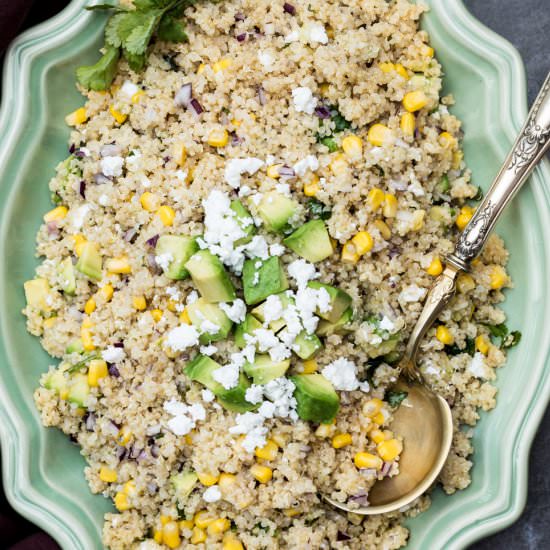 Quinoa Avocado Salad with Corn