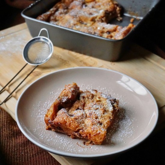 Pain au Chocolat Bread Pudding