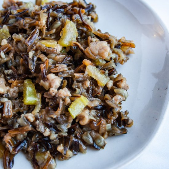 Wild Rice Casserole with Sausage