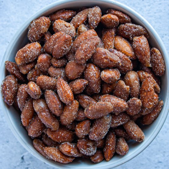 Honey Cinnamon Candied Almonds