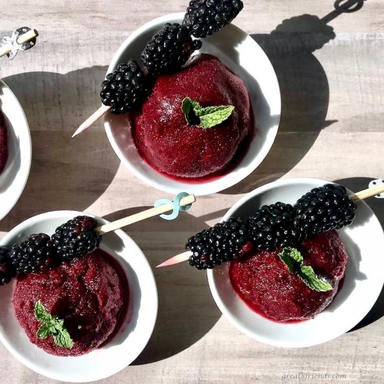 Blackberry Mint Italian ice