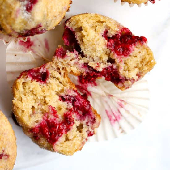 Wholesome Raspberry Lemon Muffins