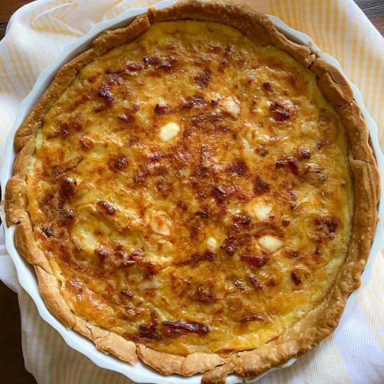 Caramelized Onion & Bacon Tart