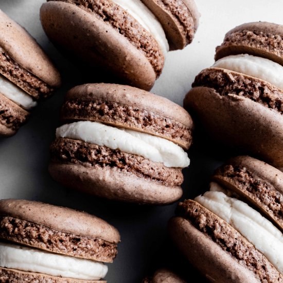 chocolate kahlua macarons