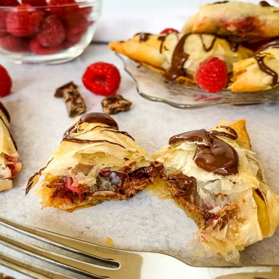 Chocolate Raspberry Turnovers