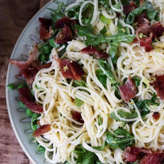 Goat Cheese and Arugula Pasta