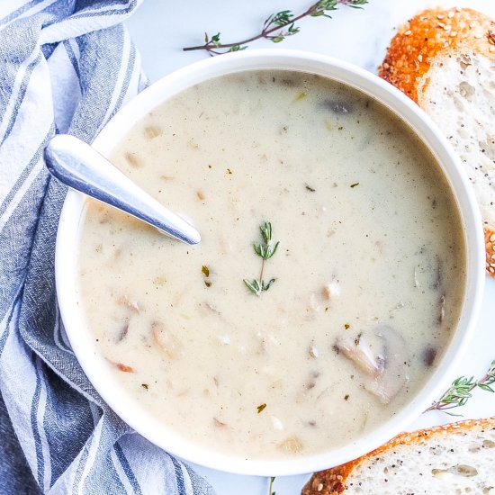 Healthier Cream of Mushroom Soup