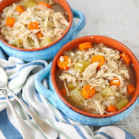 Slow Cooker Chicken and Rice Soup