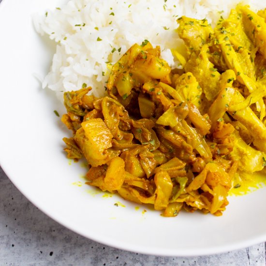 Turmeric-Spiced Braised Cabbage