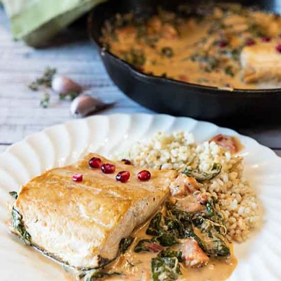 One Pan Tuscan Salmon