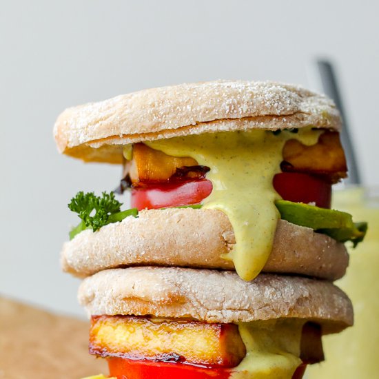 Tofu Benedict with Hemp Hollandaise