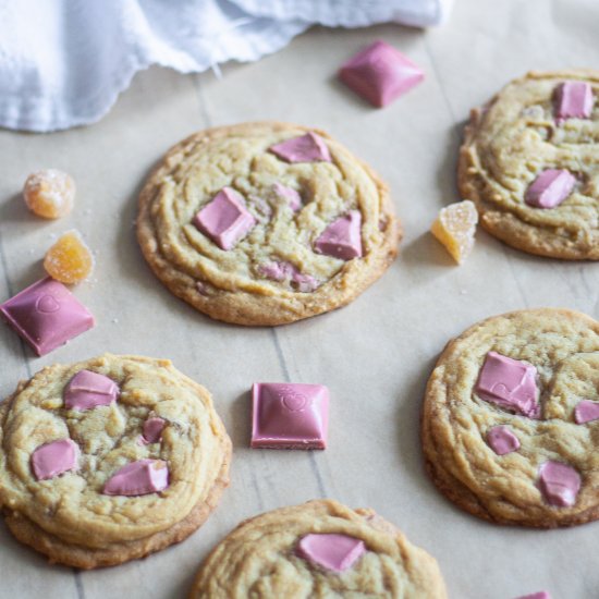 Ginger Ruby Chocolate Chunk Cookies