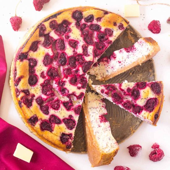 Raspberry Poppyseed Cheesecake