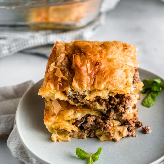 Egyptian Goulash- Phyllo Meat Pie