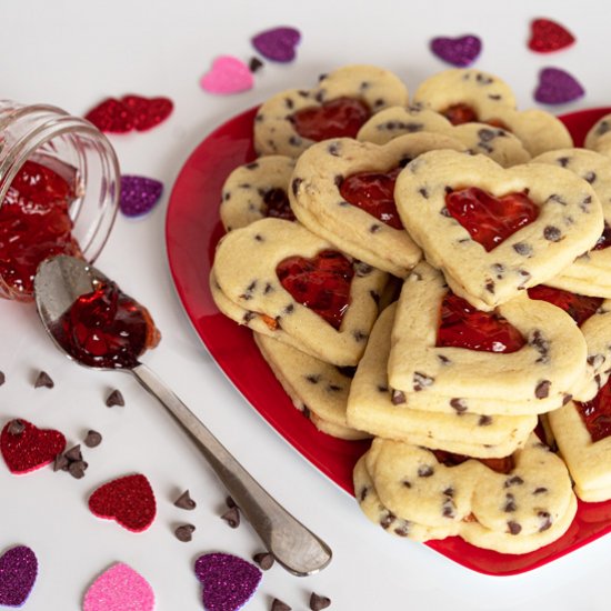 Strawberry and Chocolate Chip Heart