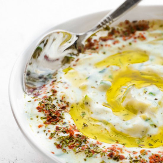 Garlicky Zucchini Yogurt