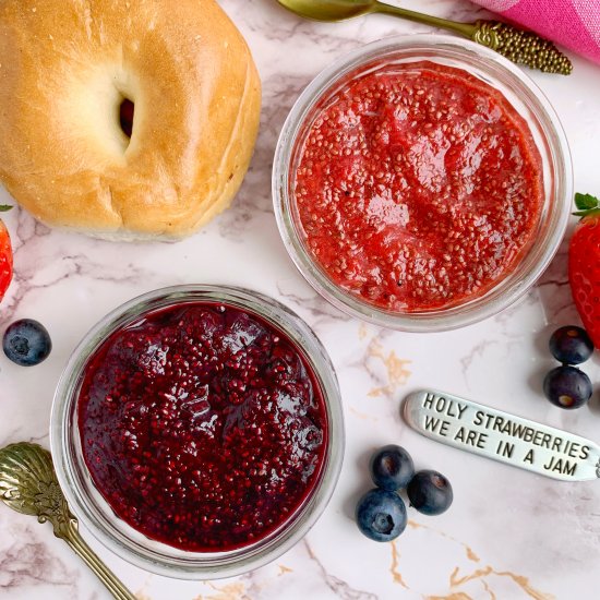 Berry Chia Jam 2 Ways