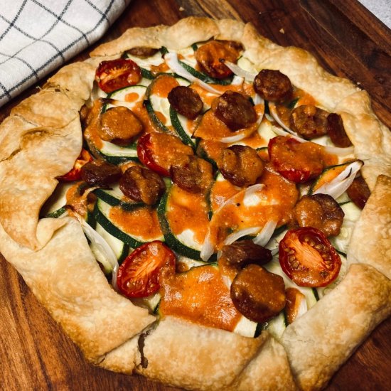 Zucchini and Sausage Galette