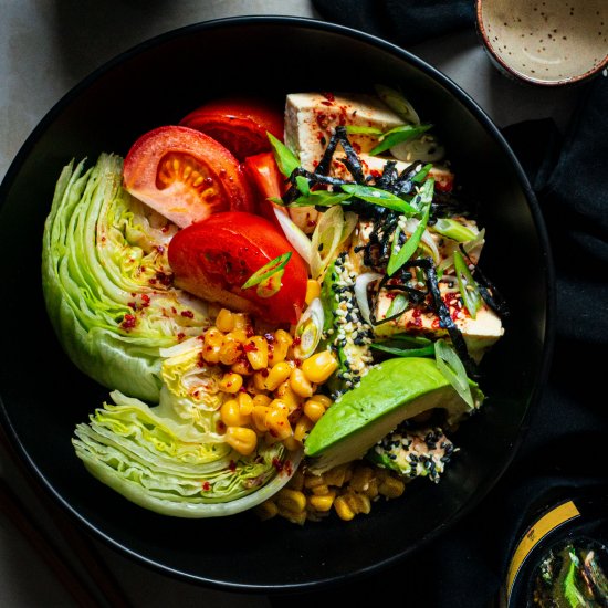 Tofu Salad Bowls w Miso Butter Corn