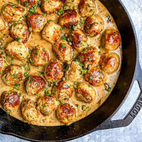 Chicken Piccata Meatballs