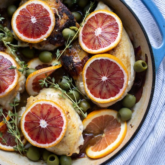 Cast Iron Blood Orange Chicken