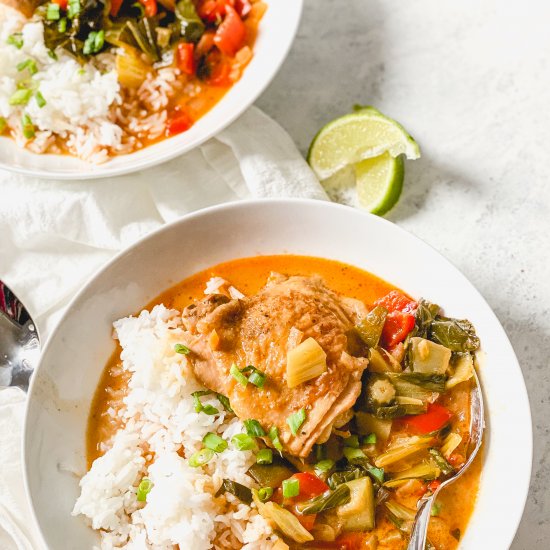 One-Pot Coconut Curry Braised Chick