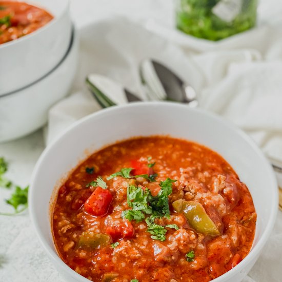 Easy Stuffed Pepper Soup