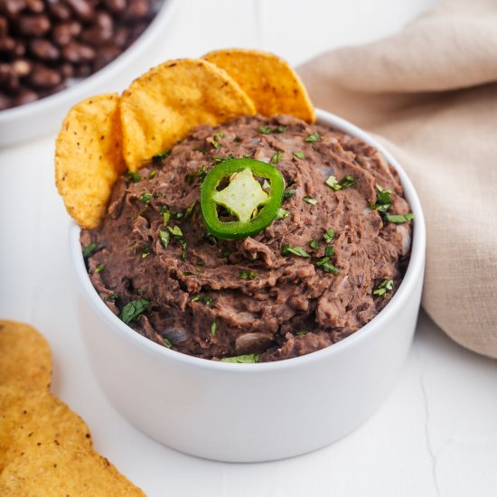 Easy Refried Black Beans