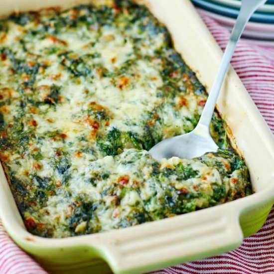 Creamed Spinach Gratin