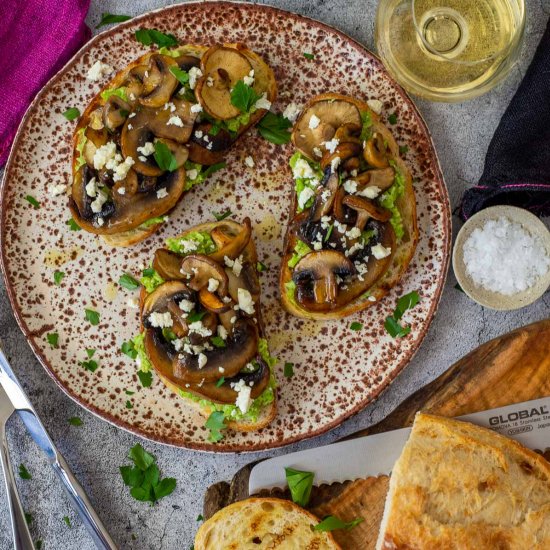 Mushrooms Avocado Toast