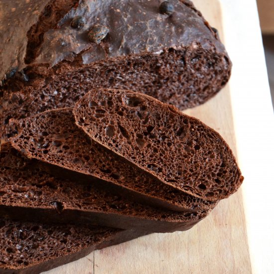 No-knead chocolate bread