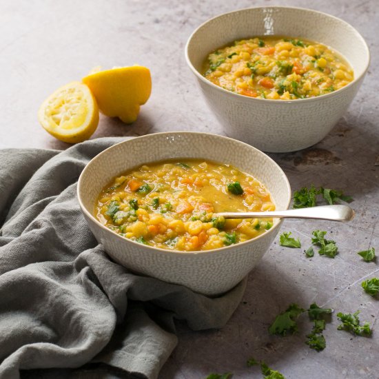 Lemony Yellow Split Pea Soup