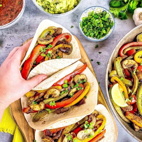 Vegan Vegetable & Mushroom Fajitas