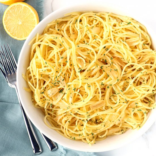 Gluten-Free Lemon Garlic Pasta