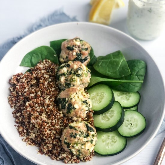 Meal Prep Greek Turkey Meatballs