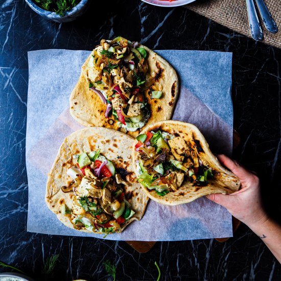 Vegan Tofu & Shiitake Gyros