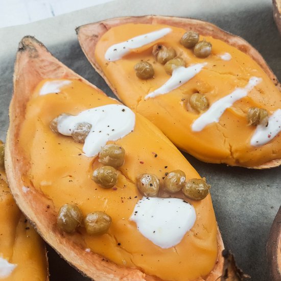 Bake sweet potatoes in the oven