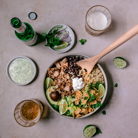 Barbacoa Jackfruit Taco Salad